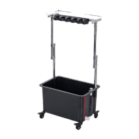 鸣固ZJ3781不锈钢移动拖把水池落地式拖布墩布扫把卫生间阳台收纳架学校工厂新款拖把池不锈钢5拖6钩