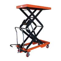 鸣固升降平台液压升降平台车手动液压升降平台小型移动升降台承重1000kg升高1.7米经济款PTS1000-II