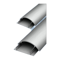 鸣固 铝合金线槽板 明装耐踩半圆地面走线槽 弧形穿线板电线布线槽 加厚网线槽6号 两根装 KD346348