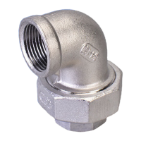 鸣固304不锈钢弯头内丝活接头耐磨损耐高温内螺纹内丝定做软硬密封水暖燃气管件DN40-11/22个