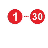 鸣固PVC胶片贴数字号码牌数字机台编号牌标识牌数字贴编号牌1-300.4MM厚直径150MM-红色[可定制]