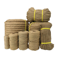 鸣固 黄粗麻绳绳子diy细麻绳耐磨麻绳装饰麻绳照片墙拔河绳 12毫米50米