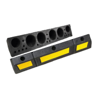 鸣固橡塑停车位挡车器车库限位器车轮车位定位器止退器60三点黄膜定位器-实心580*115*95