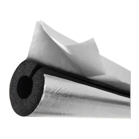 鸣固 橡塑保温管套开口自粘水管道防冻保温棉消防空调隔热 保温材料 自粘型内径22(4分)*厚度10MM*0.95米长