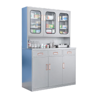 鸣固 201不锈钢储物柜药柜展示柜器械工具柜工厂药厂存储柜仪器柜 五斗