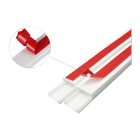 鸣固PVC线槽带胶明装方形阻燃布线槽白色走线槽塑料线槽PVC12×17mm5只装背胶颜色红蓝随机发KD874876