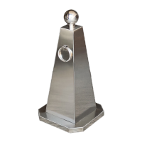 鸣固 201不锈钢路锥八角小圆球0.7厚300*300*600银色