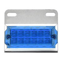 鸣固 货车照地边灯 高亮防水挂车示宽轮胎强光倒车转向腰灯 蓝色24V 2个装