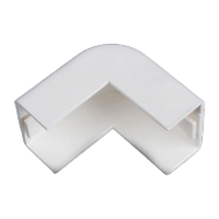 鸣固 pvc线槽配件明装 阴角 阳角 弯头 三通 直接 平弯 广东型线槽配件25*15mm 六个阴角