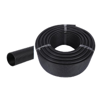 鸣固 黑色塑料波纹管 PP阻燃穿线软管加厚电工绝缘套管 普通-外径25内径20/50米