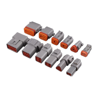 鸣固  适用德驰型汽车连接器 DT06-2S防水接插件对接线束公母插头 8孔一套(含端子) MGL1734