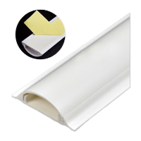 鸣固pvc地线槽纯白全新料特厚耐压型弧形地槽阻燃地板槽送胶每5米价格3号可含2-3根网线CD800809