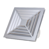 鸣固 ZL3021集成吊顶排气扇排风扇 大功率工程换气扇石膏板矿棉板 集成吊30x30 铝银回字银色 KD212460