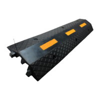 鸣固 橡胶线槽减速带 橡胶线槽板电缆保护槽板室外反二线槽-大槽径1000*225*45