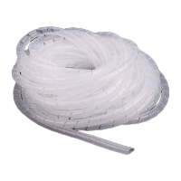 鸣固 阻燃包线管 PE缠绕管 绕线管 缠绕胶管 电线理线管收纳绕线带埋线器 5包装 白色4mm*25m每包