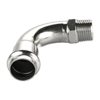 鸣固  不锈钢弯头 给水管供水系统接头304不锈钢90度弯头 外牙弯头DN32*1-1/4