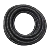 鸣固 包塑金属软管 穿线管波纹管电线套管管电缆保护管 黑色Ф16mm/100米