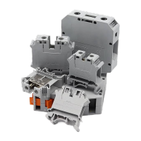 鸣固 UK接线端子 导轨式接线排板电流电压端子 UK6N合金 MGL1426 KS145490