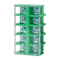 鸣固 JF5导轨式接线端子排 绿色高低卡轨接线排 JF5接线端子排4/5(32A5节)铁件 MGL2178