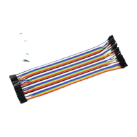 鸣固 杜邦线 彩色排线连接线 母对母排线连接线40P可撕式 母对母20cm[2排] CS446449