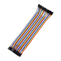 鸣固 杜邦线 彩色排线连接线 母对母公对母公对公排线连接线40P可撕 母对母20cm[2排] KS584582