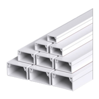 鸣固线槽PVC板地线走线电线电缆过线槽阻燃绝缘明装室内穿线槽方槽100*50mm1米/根5根装KS346342