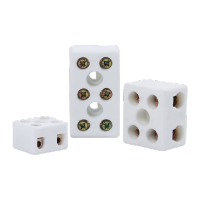 鸣固 陶瓷接线端子 耐高温端子接线柱高频瓷电线对接接头 一进一出30A MGL1058