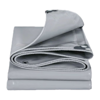 鸣固 防雨布加厚防水布刀刮布挡风雨布篷布防晒 灰色2x4米