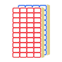 鸣固 不干胶自粘标签纸 姓名贴价格贴 手写价格标签贴纸 40枚/张 70张/包 空白标记贴 2.9*2cm 蓝色