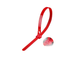 鸣固 可松式活扣尼龙扎带重复使用束线带 红色 5x150mm 宽4.8mm 100条