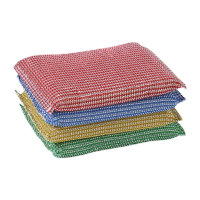 鸣固双面加厚洗刷大王洗碗布刷碗耐用洗刷海绵擦百洁布抹布不沾油抹布洗刷大王12*8.5*1.5cm40片LC8104