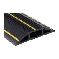 鸣固 PVC线槽减速带 PVC线槽板电缆保护槽板室外合海5号线槽1000*100*25