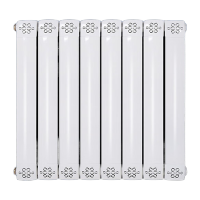 鸣固 暖气片 钢铝壁挂防烫散热器 水暖散热片 暖气片 钢铝 中心距600nn 高度65cm 8柱(6分口)