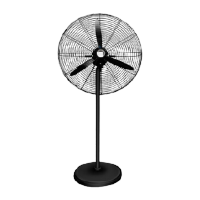 鸣固 ZL2868夏季工业电风扇强力落地扇大功率大风力摇头壁扇牛角风扇 500落地塑叶3米粗网