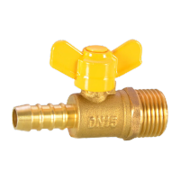 鸣固 球阀宝塔头插软管球阀气动放水放气水管阀门开关  4分内丝x12mm蝶柄球均