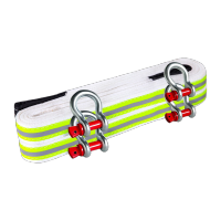 鸣固 汽车拖车绳越野车强力牵引绳救援加粗拉车绳SUV专用拖车带丙纶款 5米10吨 +美式钢扣+反光条+收纳袋