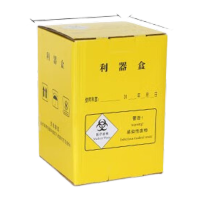 鸣固 利器盒 一次性方形纸利器盒 医疗废物用垃圾桶黄色纸针头盒子利器箱 4升纸利器盒(带内胆)5只