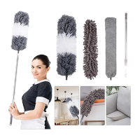 鸣固ZJ4938静电除尘掸雪尼尔纯灰色