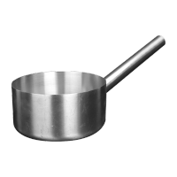 鸣固ZJ6257不锈钢特厚无磁直边水勺厨房舀水瓢酒店大号盛汤勺粥勺手柄25CM长直径13.8CM