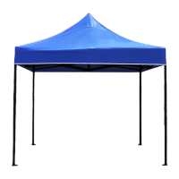 鸣固 雨棚 广告折叠帐篷户外宣传帐篷 四脚雨篷折叠遮阳棚 黑架(蓝色3*3米)ZA1584 KW843449