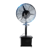 鸣固 工业喷雾风扇落地扇水雾加湿降温加水雾化水冷商用摇头电风扇 固定650款KW781084