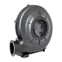 鸣固 ZL2932气模拱门专用鼓风机 充气龙虾卡通鼓风机 黑色 370W塑料风机(带开关)