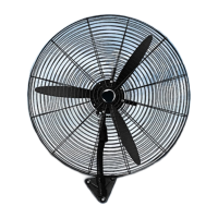 鸣固 ZL2865工业电风扇壁挂扇220V 500型铝叶+3米线铜电机