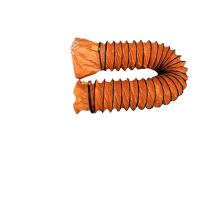 鸣固 ZJ6026高温风管遂道风机管 PVC伸缩软管 黄色 耐温-25℃-+120℃ 280mm