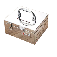 鸣固不锈钢密码箱20*17*11cm刻字款