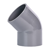 鸣固  UPVC45度弯头国标PVC管件塑料给水管弯管135°内插接头 内径200mm