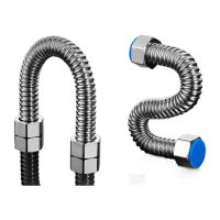 鸣固 304不锈钢波纹管 耐压进水管热水器冷热进水万向4分软管 80厘米(4分电镀钢帽)