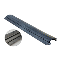 鸣固 线槽减速带 橡胶线槽板 PVC单线线槽100*13*2cm黑色