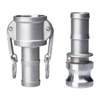 鸣固304不锈钢快速接头CE公母活接扳把卡扣式钢丝软管油管水管宝塔C+E型 4寸DN100