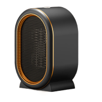 鸣固新款桌面暖风机220V家用PTC陶瓷发热倾倒断电小型电暖器800W-1200W黑色2档调节